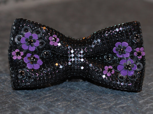 Jet Chainmail Bow Tie